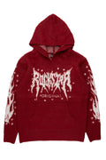 Raymond Red Graphic Knitted Mohair Hoodie - image 1