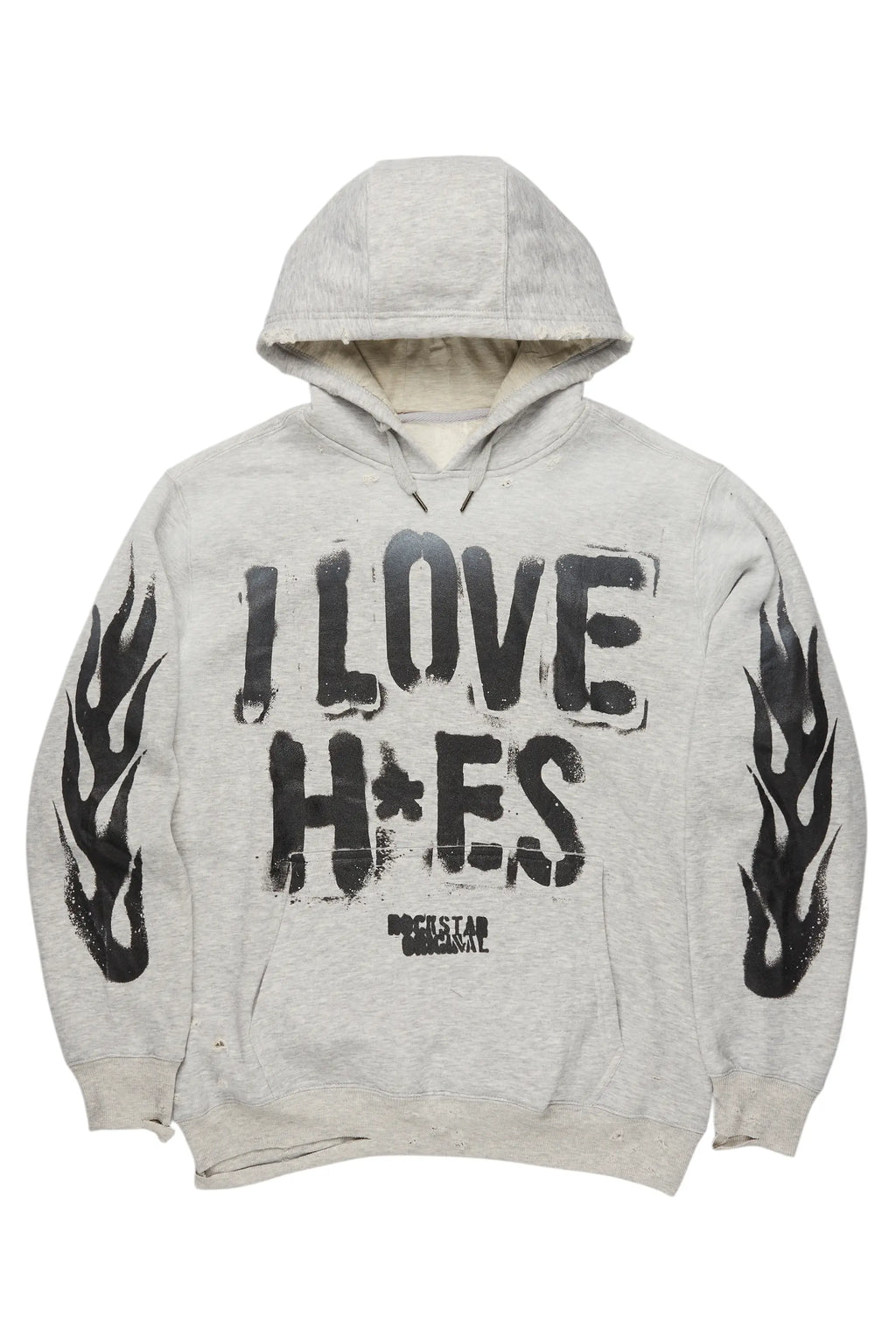 Banyan Heather Grey Distressed Graphic Hoodie - image 1