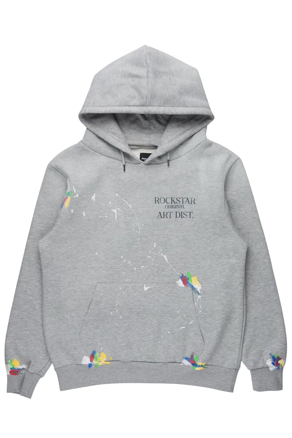 Rockstar Art Dist. Heather Grey Graphic Hoodie - image 1