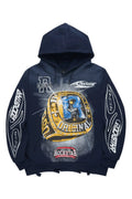Gemchamp Navy Distressed Graphic Relaxed Hoodie - image 1