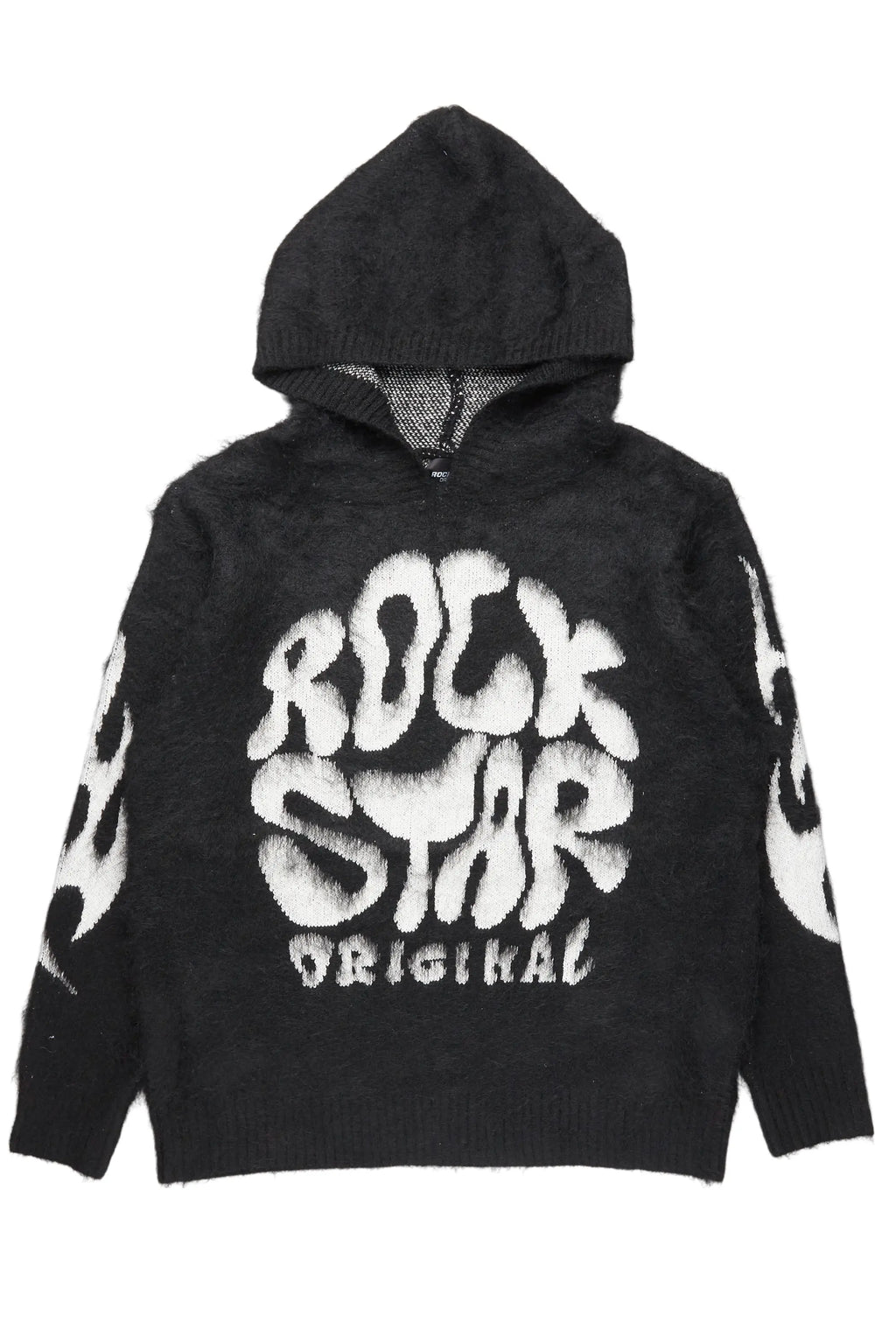 Hakon Black Graphic Knitted Hoodie - image 1