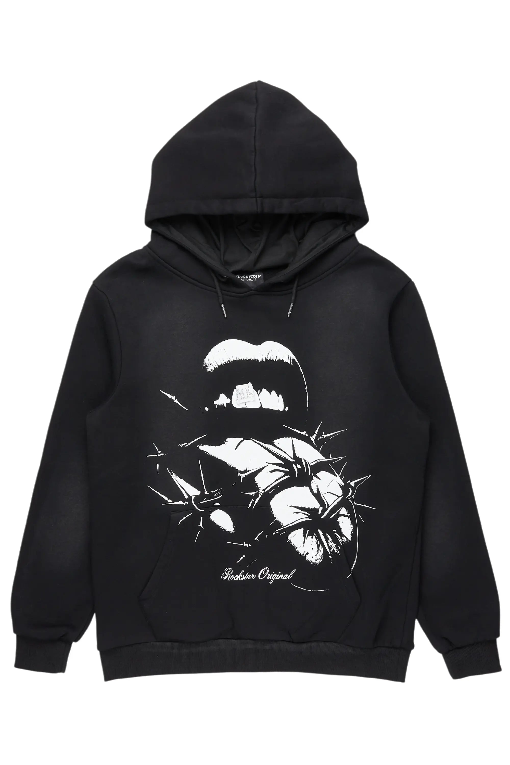 Schmear Black Graphic Hoodie - image 1