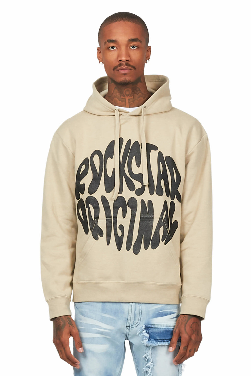 Thierry Beige Graphic Hoodie - image 1