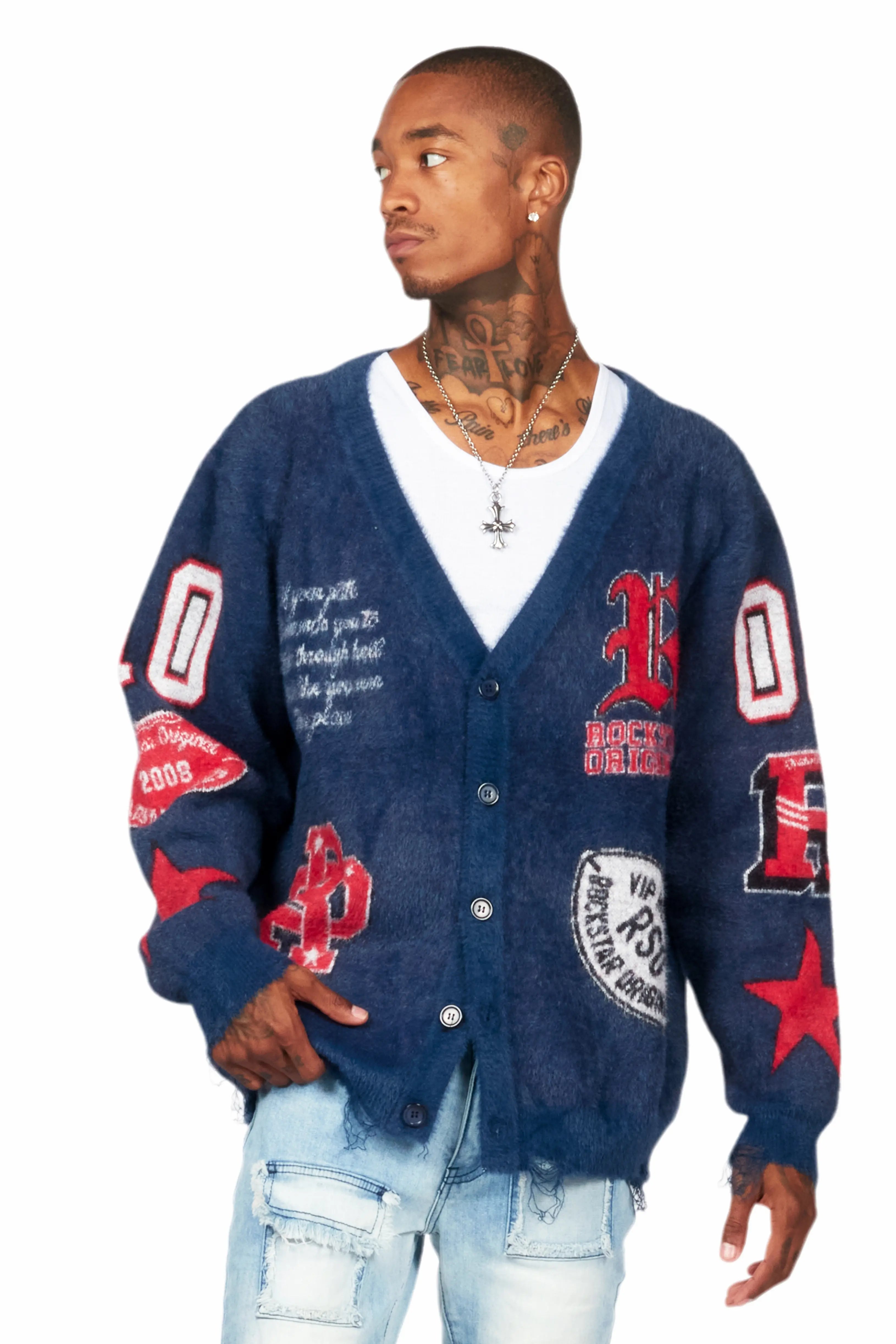 Delling Navy Knit Sweater - image 2