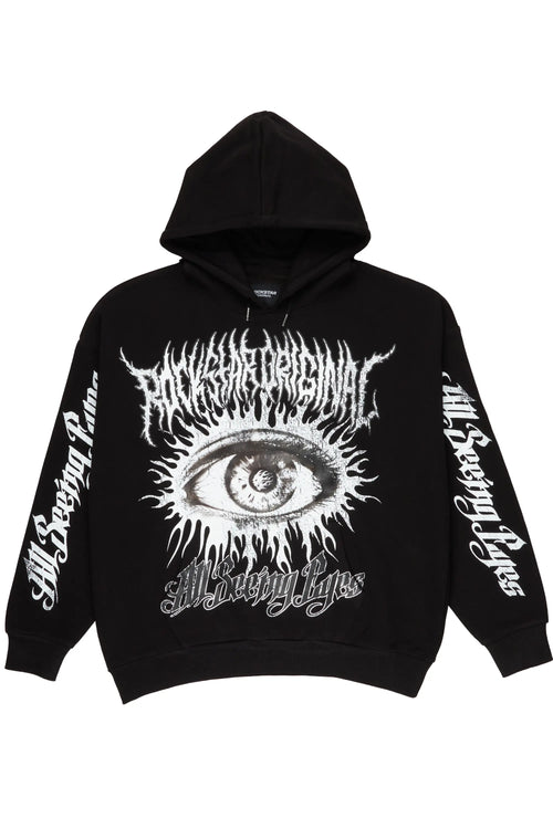 All Seeing Eyes Black Graphic Hoodie - image 1