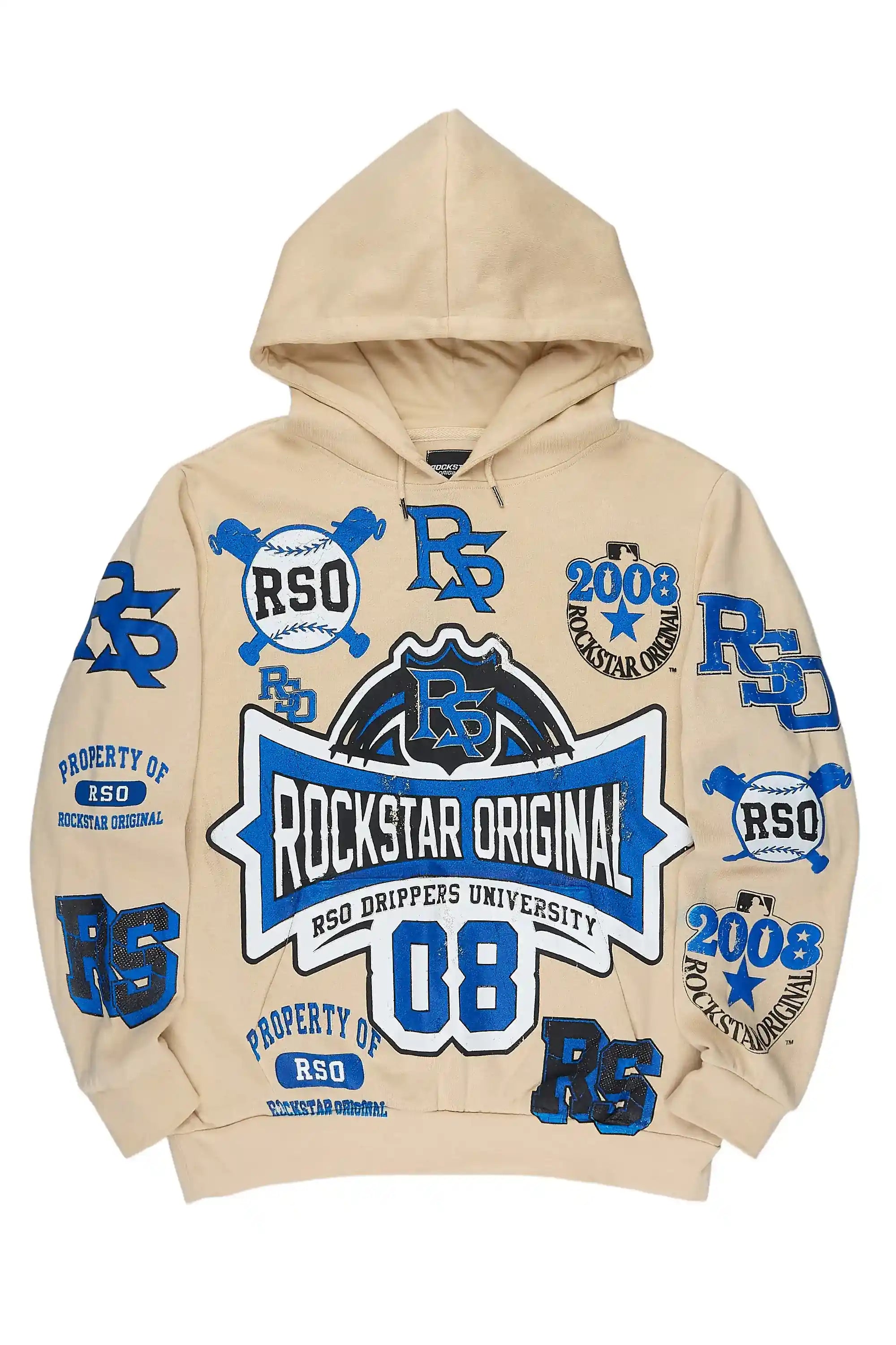 Mavrix Beige Graphic Hoodie - image 1