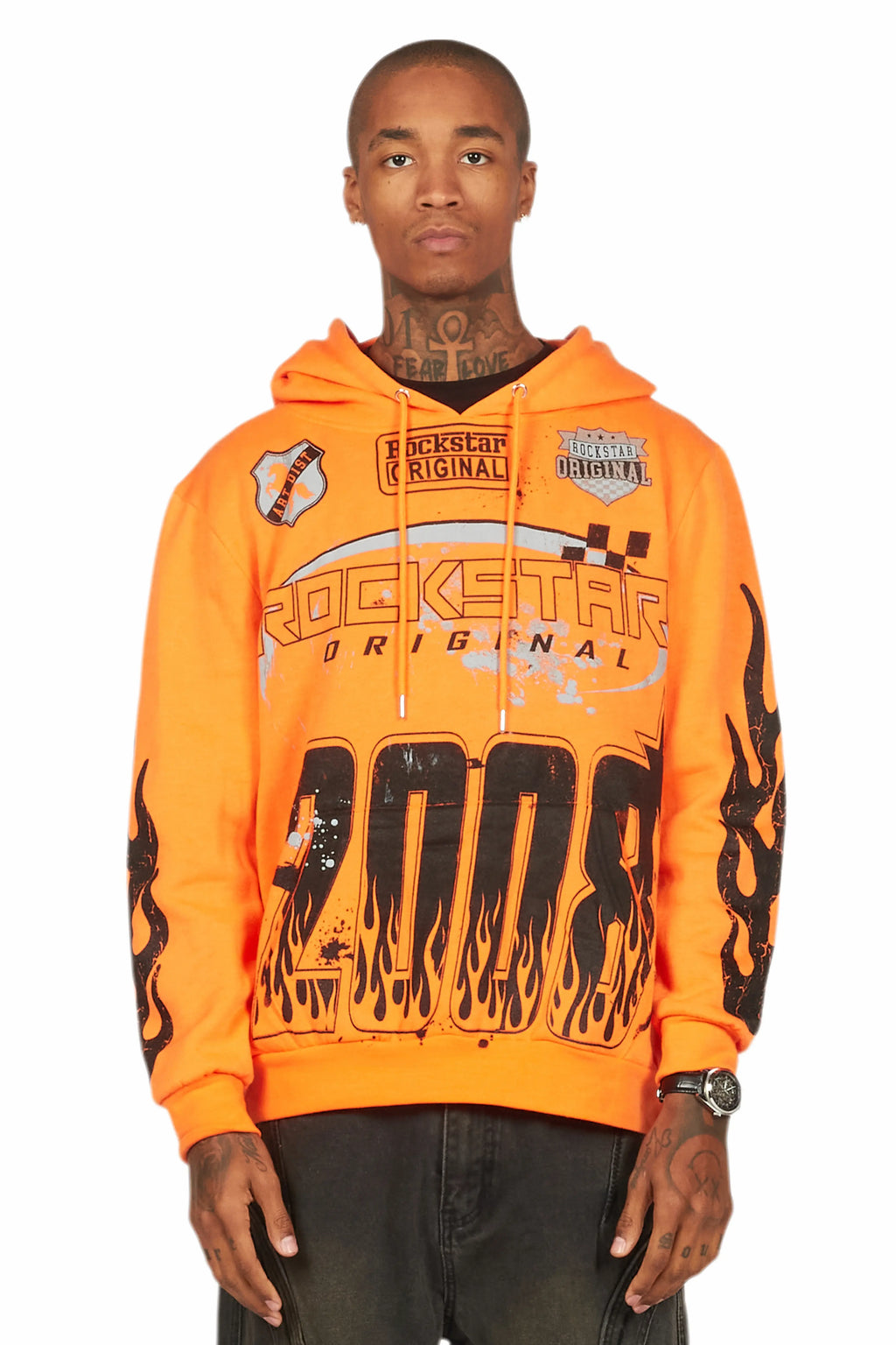 Amos Orange Graphic Hoodie - image 2