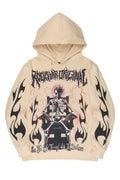 Deathrow 2.0 Beige Graphic Hoodie - image 1
