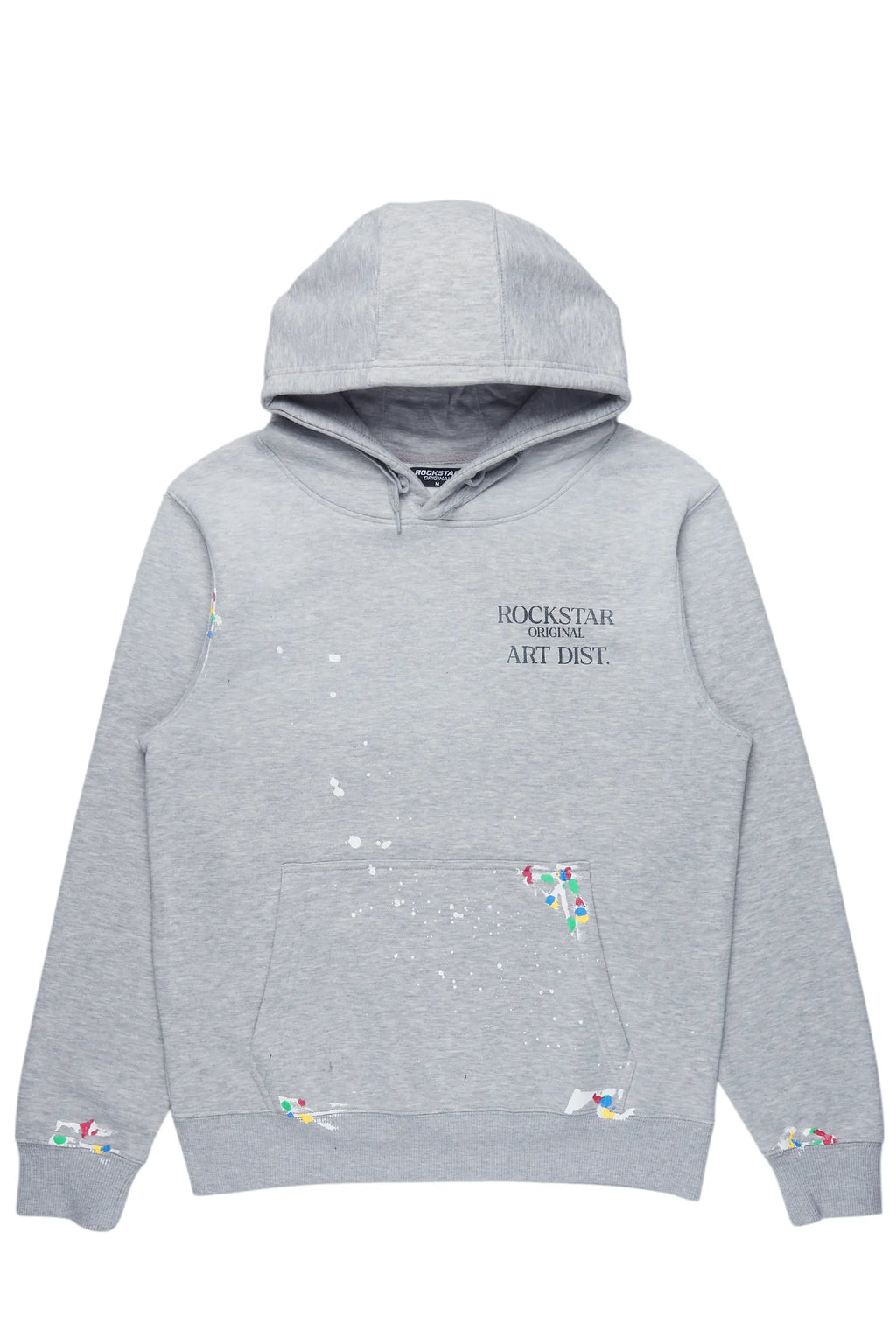 Rockstar Art Dist. Grey Graphic Hoodie - image 1