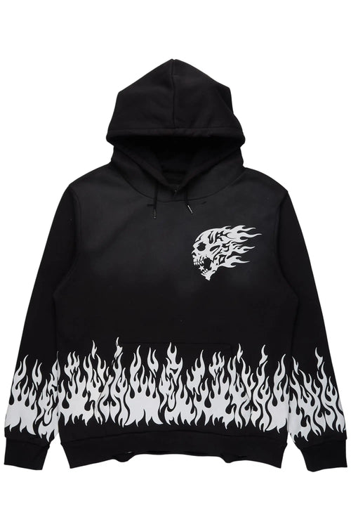 Bubble Black Graphic Relaxed Hoodie - image 1