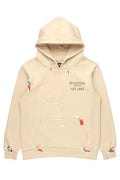 Rockstar Art Dist. Beige Graphic Relaxed Hoodie - image 1