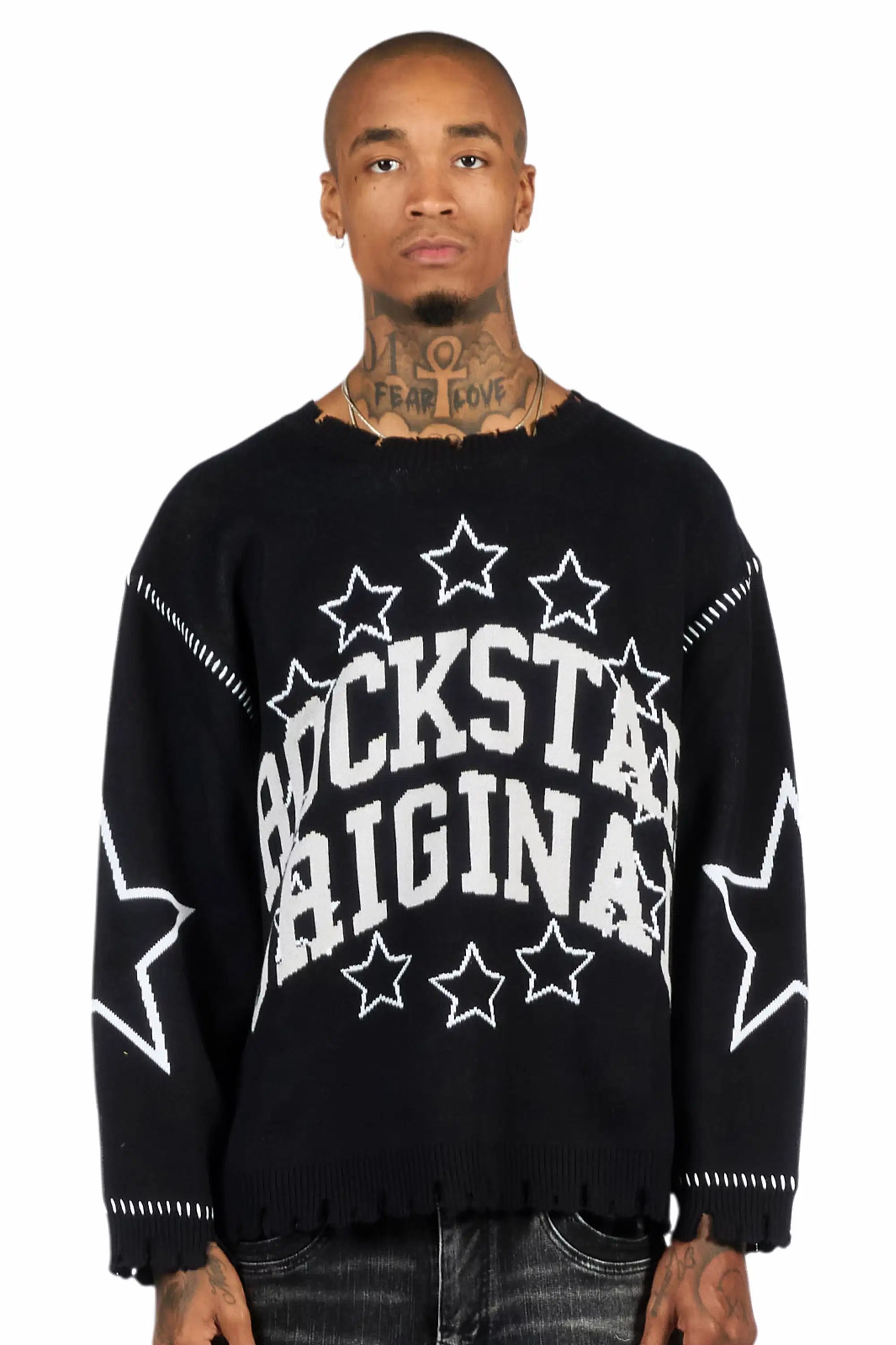 Starlux Black Knit Sweater - image 2