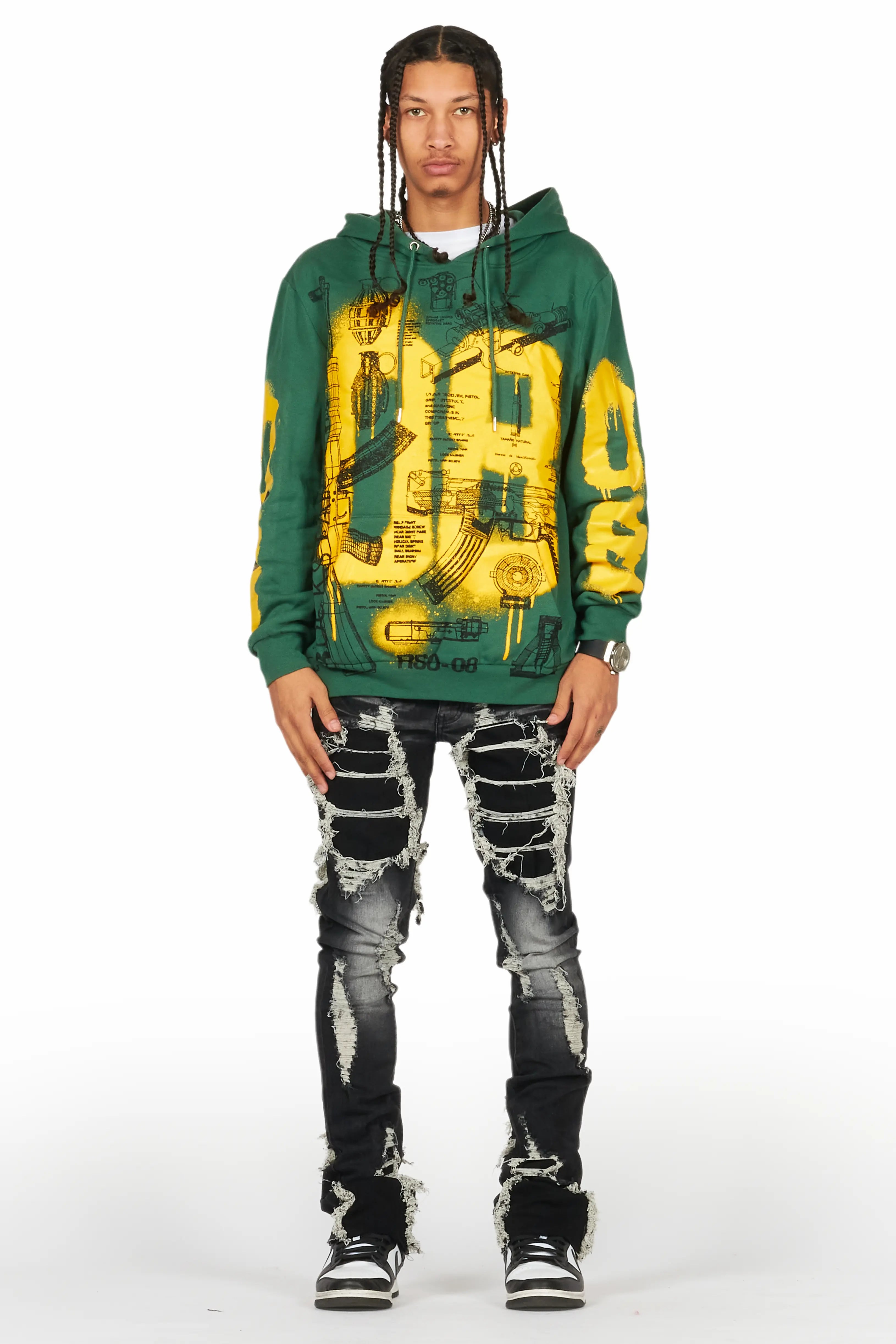Nesta Green Graphic Hoodie - image 2