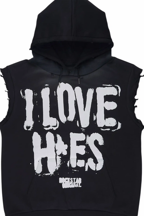 Banyan Black Cut Sleeve Hoodie - image 2