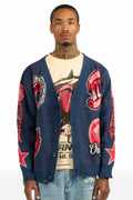 Rso Uni Navy Knit Sweater - image 1