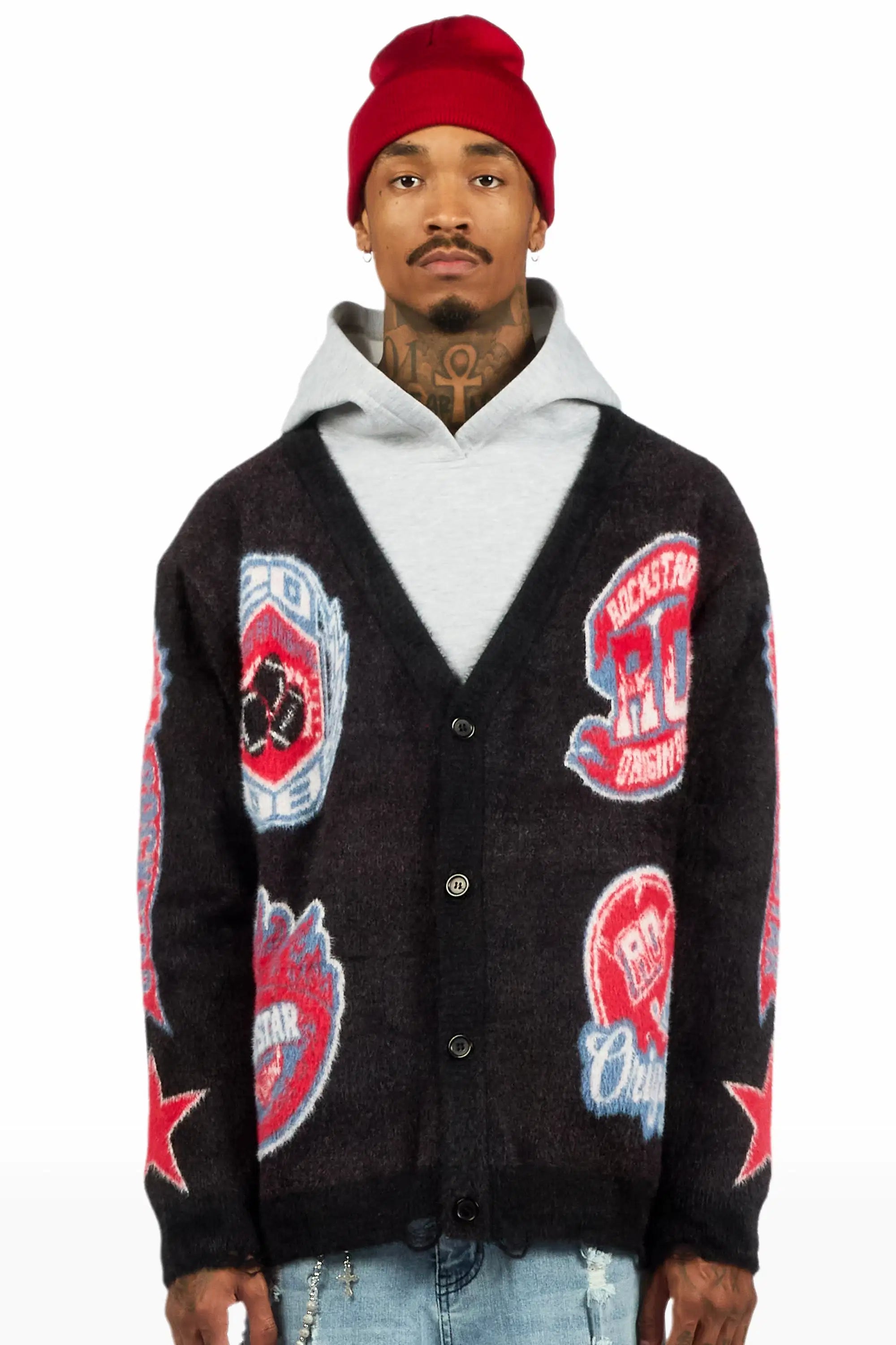 Rso Uni Black Knit Sweater - image 2
