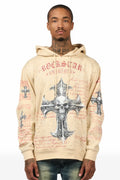 Bowman Beige/Multi Rhinestone Hoodie - image 1
