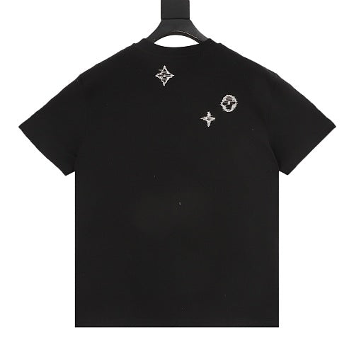 Louis Vuitton Monogram Front & Back Embroidered Short Sleeve T-Shirt