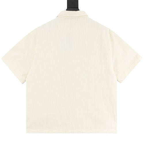 Louis Vuitton Leather-Blend Short-Sleeve Shirt