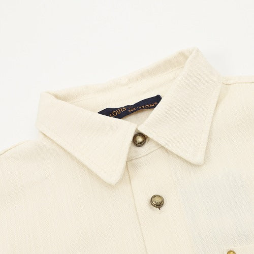 Louis Vuitton Leather-Blend Short-Sleeve Shirt
