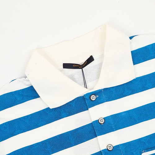 Louis Vuitton LV Striped Cotton Polo Shirt