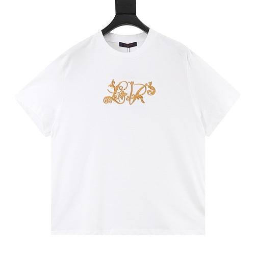 Louis Vuitton Floral Monogram Signature Embroidered Short Sleeve T-Shirt