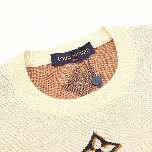 Louis Vuitton Letter Jacquard Knit Short-Sleeve T-Shirt