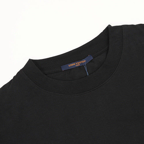 Louis Vuitton Jacquard Knit Nylon-Inlay Spliced Short Sleeve T-Shirt