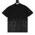 Louis Vuitton Monogram Crystal Gradient Knit Short Sleeve Top