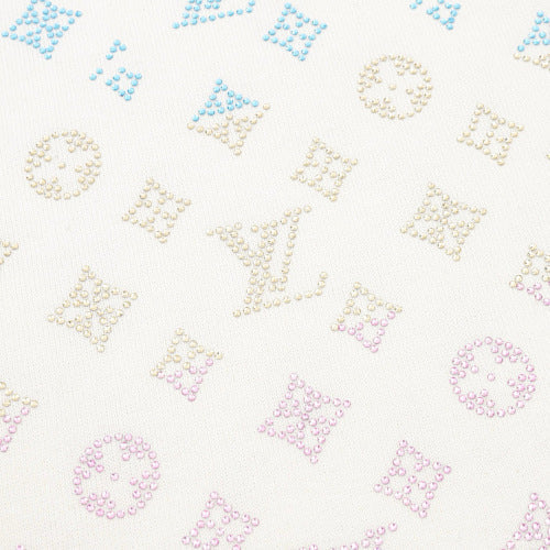 Louis Vuitton Monogram Crystal Gradient Knit Short Sleeve Top