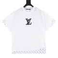 Louis Vuitton Leather Badge LV Logo Embroidered Short-Sleeve T-Shirt