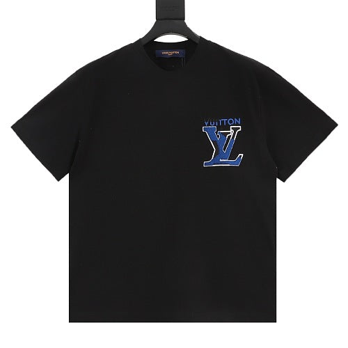 Louis Vuitton Distressed Towel Embroidery Short Sleeve T-Shirt