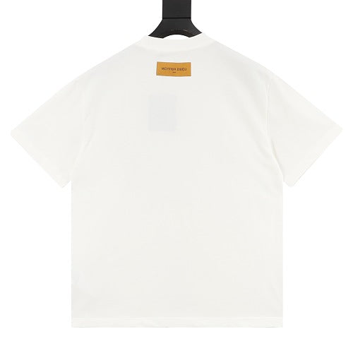 Louis Vuitton Distressed Towel Embroidery Short Sleeve T-Shirt