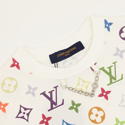 Louis Vuitton Classic Rainbow Allover Direct-Print Short Sleeve T-Shirt