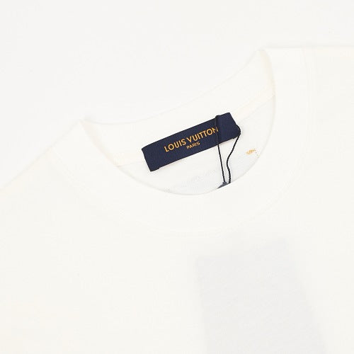Louis Vuitton Distressed Towel Embroidery Short Sleeve T-Shirt