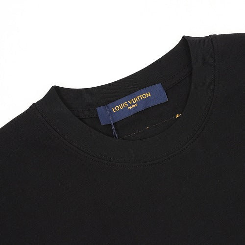 Louis Vuitton Distressed Towel Embroidery Short Sleeve T-Shirt