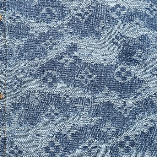 Louis Vuitton Cloud Monogram Jacquard Denim Short Sleeve Shirt