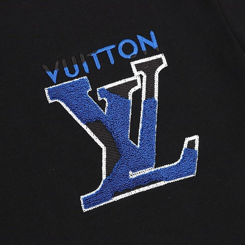 Louis Vuitton Distressed Towel Embroidery Short Sleeve T-Shirt