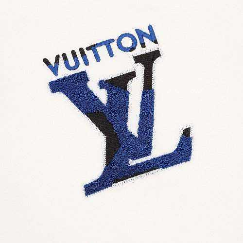 Louis Vuitton Distressed Towel Embroidery Short Sleeve T-Shirt