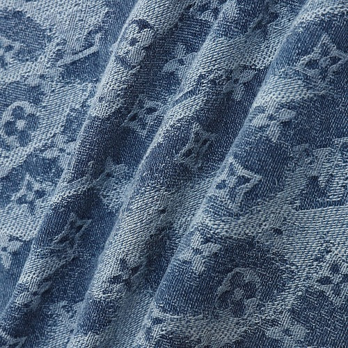 Louis Vuitton Cloud Monogram Jacquard Denim Short Sleeve Shirt