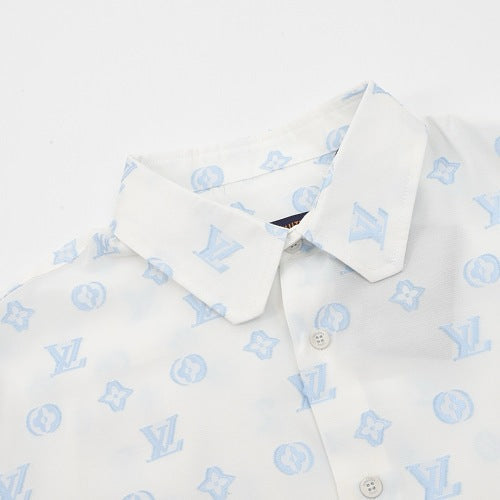 Louis Vuitton 25SS Monogram Jacquard All-Over Print Short Sleeve Shirt