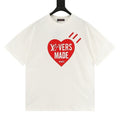 Louis Vuitton Heart Flocked Letter & Portrait Print Short-Sleeve T-Shirt