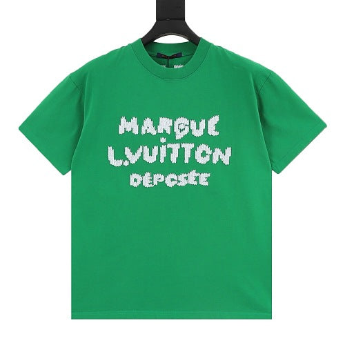 Louis Vuitton 26SS Embroidered Letter Short Sleeve T-Shirt