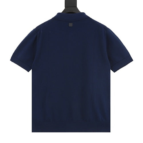 Louis Vuitton 26SS Openwork Monogram Jacquard Knit Polo Shirt