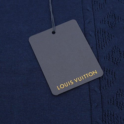 Louis Vuitton 26SS Openwork Monogram Jacquard Knit Polo Shirt