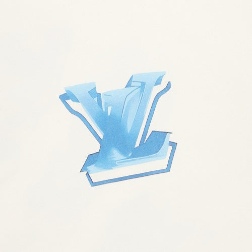 Louis Vuitton SS26 Ice Blue Crystal 3D LV T-Shirt