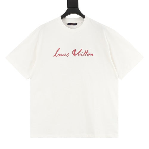 Louis Vuitton SS26 Multi-Layer LV Lettering Pink T-Shirt