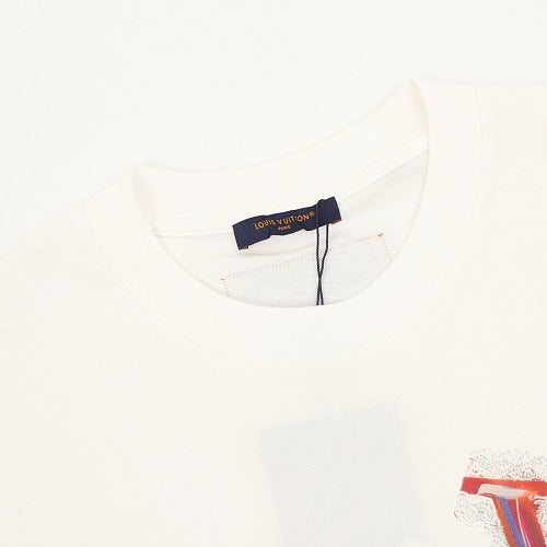 Louis Vuitton SS26 Oil Splash Handwritten Signature Embossed T-Shirt