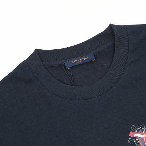 Louis Vuitton SS26 Oil Splash Handwritten Signature Embossed T-Shirt