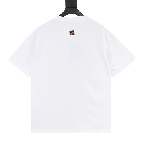 Louis Vuitton SS26 Monogram Print LV Logo Embroidered T-Shirt